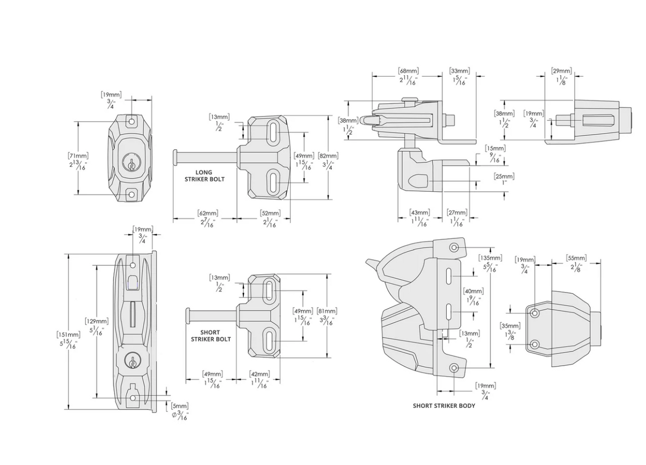D&D LOKKLATCH - DELUXE GRAVITY LATCH - BLACK