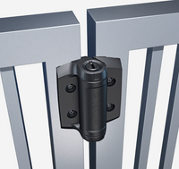 Thumbnail for D&D TRUCLOSE - HEAVY DUTY HINGE - NO LEGS - for METAL GATE - BLACK (PAIR)